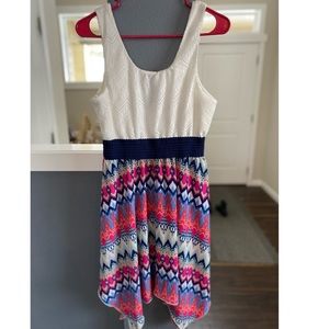 Multi-color mini tank dress